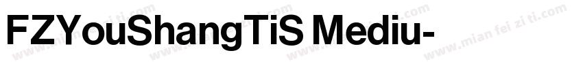 FZYouShangTiS Mediu字体转换